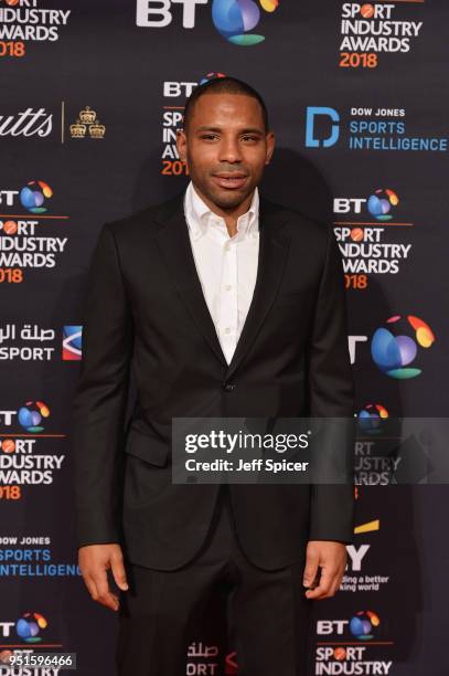 Jason Puncheon attends the BT Sport Industry Awards 2018 at Battersea Evolution on April 26, 2018 in London, England. The BT Sport Industry Awards is...