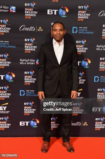 Jason Puncheon attends the BT Sport Industry Awards 2018 at Battersea Evolution on April 26, 2018 in London, England. The BT Sport Industry Awards is...