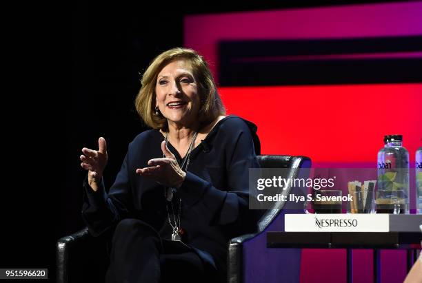 Director Lesli Linka Glatter speaks during Director's Series: Lesli Linka Glatter with Claire Danes during 2018 Tribeca Film Festival at Spring...