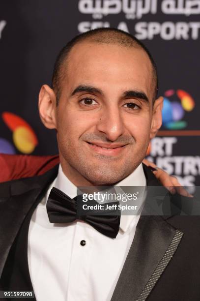 Ali Jawad poses during the BT Sport Industry Awards 2018 at Battersea Evolution on April 26, 2018 in London, England. The BT Sport Industry Awards is...