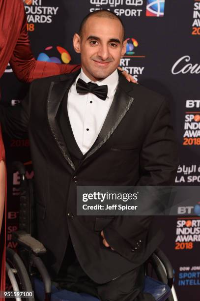 Ali Jawad poses during the BT Sport Industry Awards 2018 at Battersea Evolution on April 26, 2018 in London, England. The BT Sport Industry Awards is...