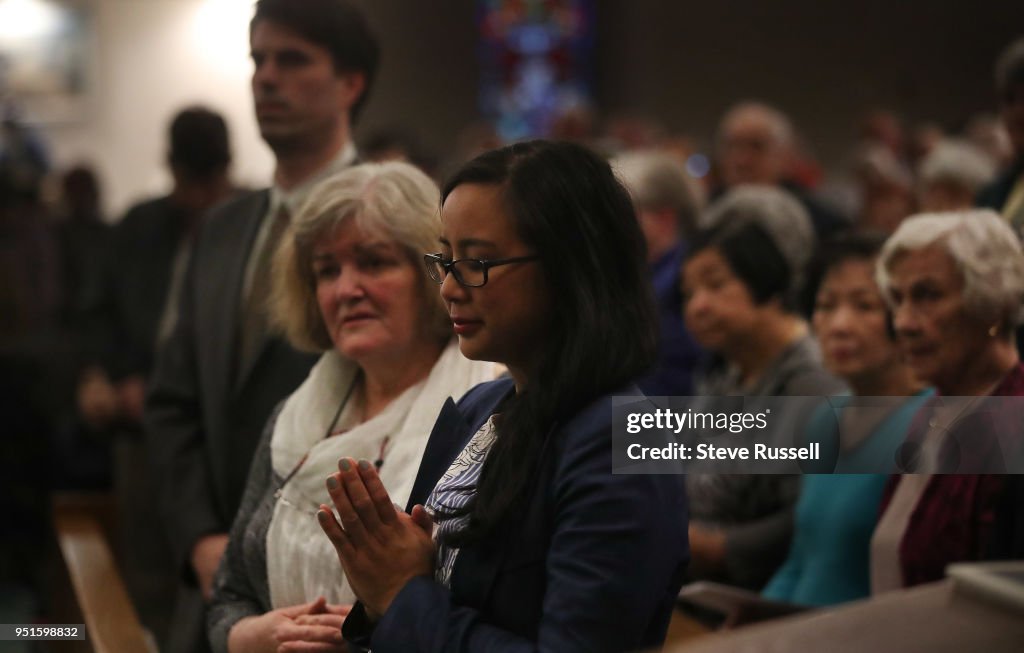 St. Edward the Confessor Catholic Church at 75 Churchill Ave. holds a prayer service for the victims of the Toronto van attack