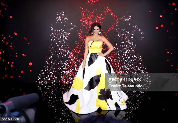 Pictured: Catherine Siachoque on the red carpet at the Mandalay Bay Resort and Casino in Las Vegas, NV on April 26, 2018 --