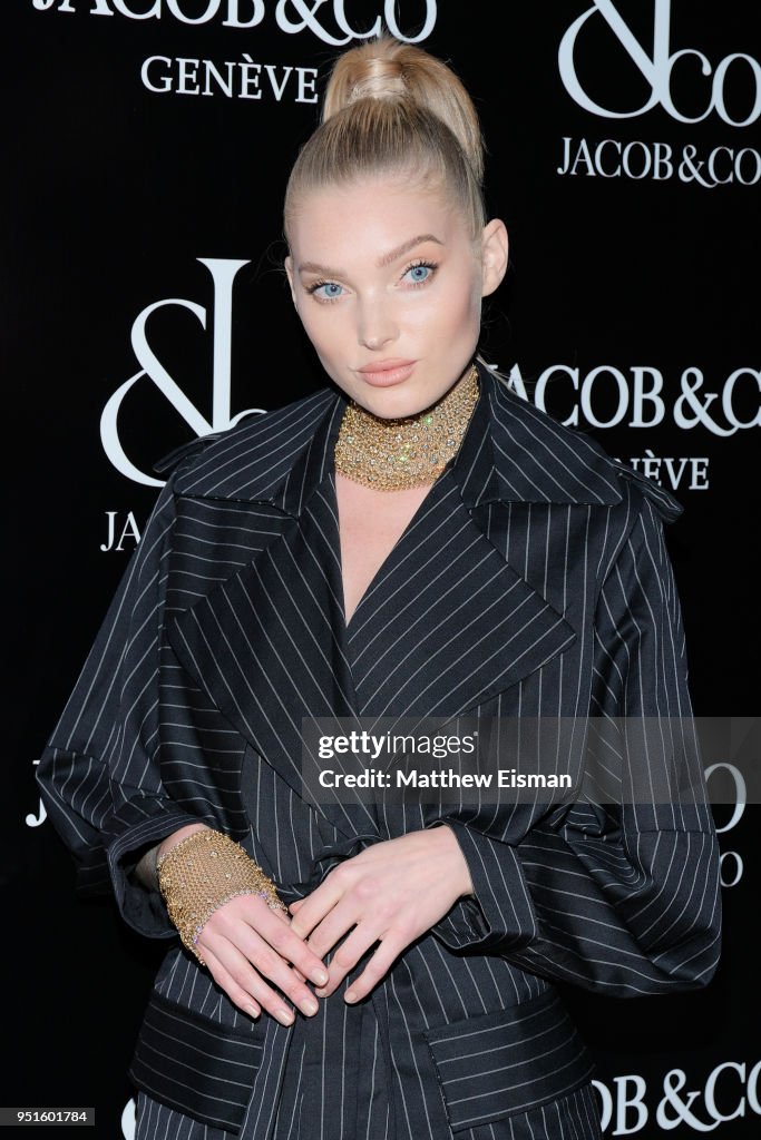 Model Elsa Hosk attends the Jacob & Co. New York City Flagship Grand