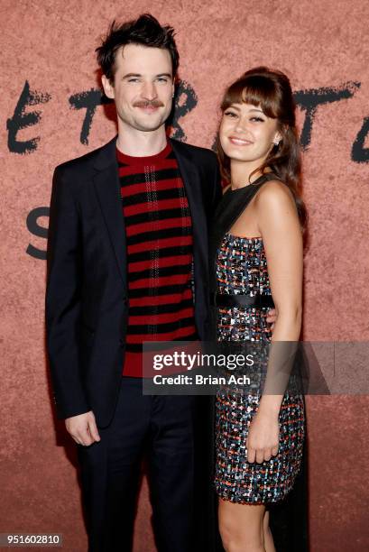 Actors Tom Sturridge and Ella Purnell attend the after party for New York Red Carpet & World Premiere Screening of STARZ' "Sweetbitter" at Tribeca...