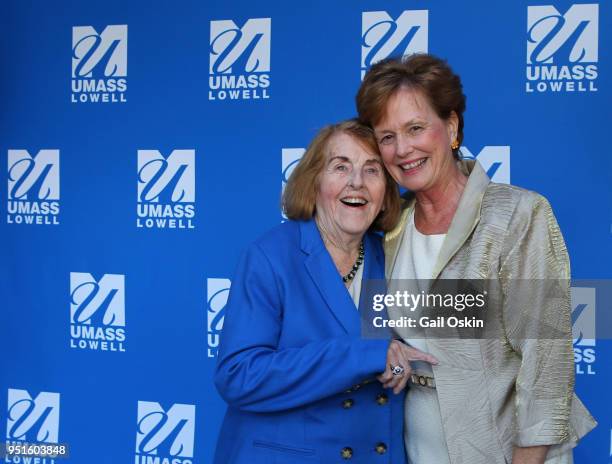 Virginia Comley and Jacqueline Moloney attend the 2018 University Alumni Awards at UMass Lowell Inn & Conference Center on April 26, 2018 in Lowell,...