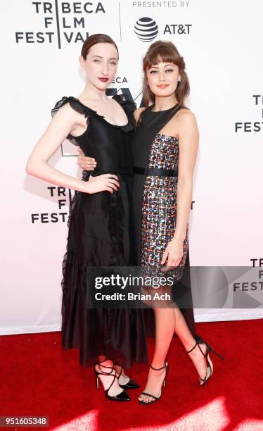 Actors Eden Epstein and Ella Purnell attend the New York Red Carpet & World Premiere Screening of STARZ' "Sweetbitter" at Tribeca Film Festival on...