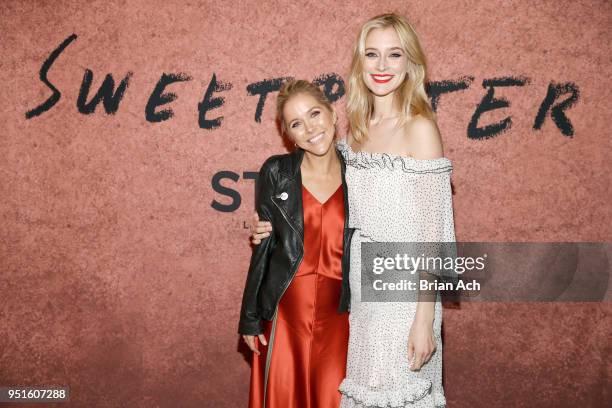 Creator/Writer/Executive Producer of "Sweetbitter" Stephanie Danler and actress Caitlin Fitzgerald attend the after party for New York Red Carpet &...