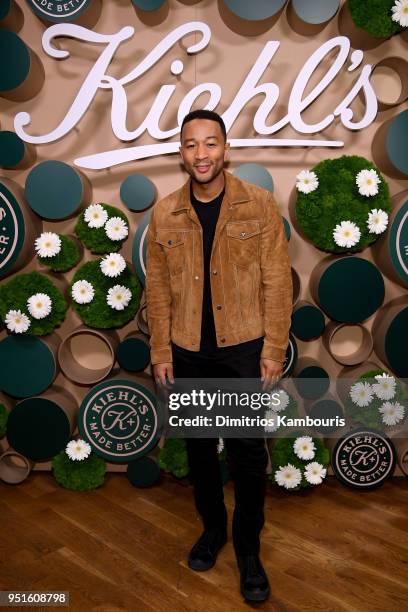 John Legend attends the Kiehl's Made Better launch party on April 26, 2018 in Brooklyn City.