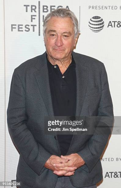 Actor Robert De Niro attends the Tribeca awards ceremony during the 2018 Tribeca Film Festival at BMCC Tribeca PAC on April 26, 2018 in New York City.