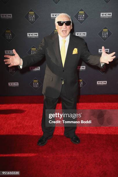 Mel Brooks attends the 2018 TCM Classic Film Festival - Opening Night Gala - 50th Anniversary World Premiere Restoration Of "The Producers" at TCL...