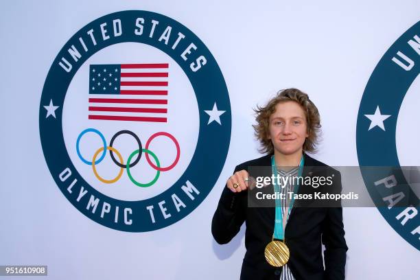 Olympic Gold Medalist Red Gerard attends the Team USA Awards at the Duke Ellington School of the Arts on April 26, 2018 in Washington, DC.