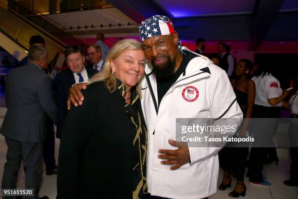Janey Marks and Mr. T attend the Team USA Awards at the Duke Ellington School of the Arts on April 26, 2018 in Washington, DC.