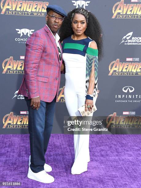 Angela Bassett, Courtney B. Vance arrives at the Premiere Of Disney And Marvel's "Avengers: Infinity War" on April 23, 2018 in Los Angeles,...