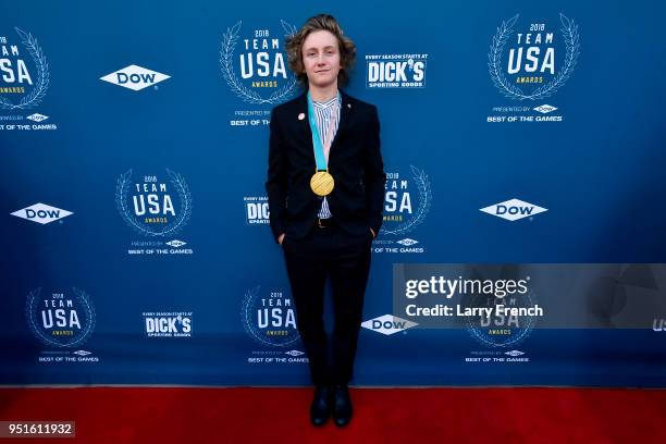 Olympic Gold Medalist Red Gerard attends the Team USA Awards at the Duke Ellington School of the Arts on April 26, 2018 in Washington, DC.
