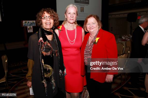 Susan Schnall, Lisa Kleist, Mary Harrison attend ICL Builders of the Future Gala on April 26, 2018 in New York City.