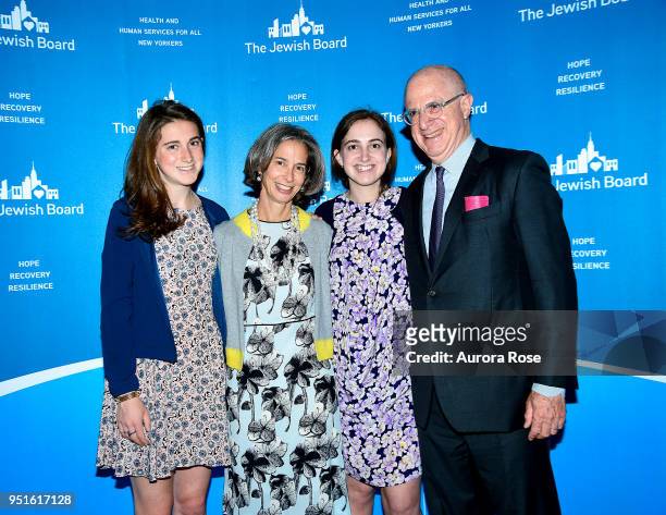 Louise Tisch, Alice Tisch, Maude Tisch and Tom Tisch Attend the 2018 The Jewish Board's Spring Benefitat at The Plaza Hotel on April 26, 2018 in New...