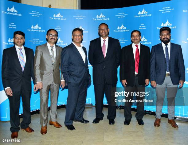 Kishur Kumar, Rajiv Kana, Sumit Ganguly, Gouday Madasounu, Chandra Modisana and Vivic Radju Attend the 2018 Jewish Board's Spring Benefit at The...