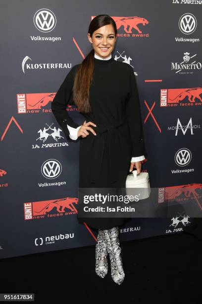 German actress and Video-Blogger Nilam Farooq attends the New Faces Award Film at Spindler & Klatt on April 26, 2018 in Berlin, Germany.