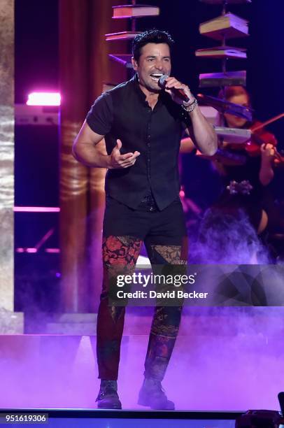 Chayanne performs onstage at the 2018 Billboard Latin Music Awards at the Mandalay Bay Events Center on April 26, 2018 in Las Vegas, Nevada.