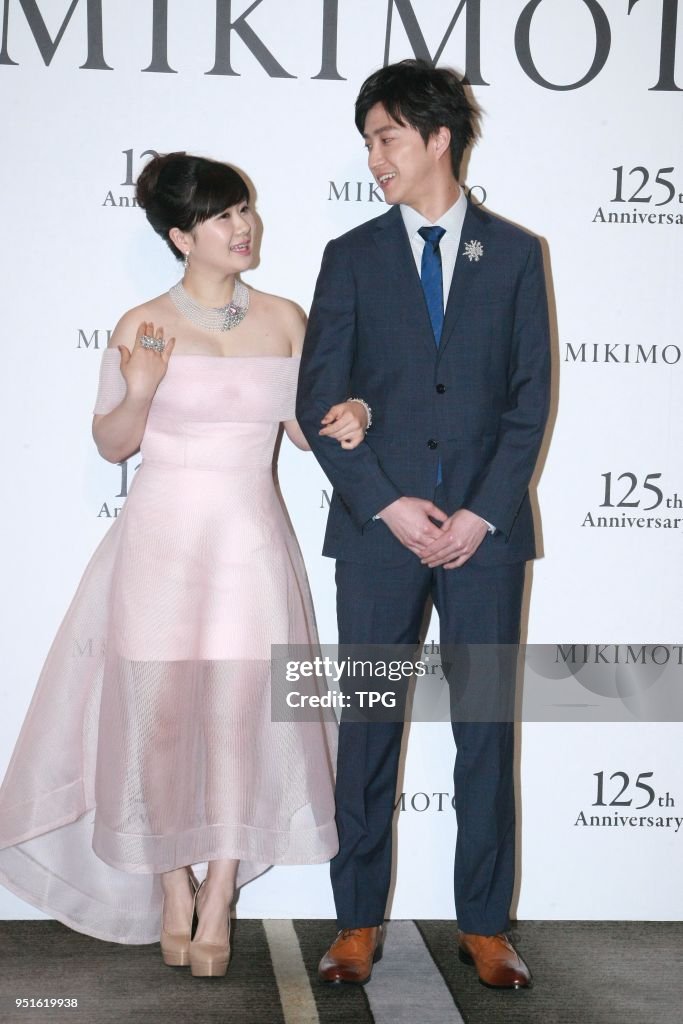 Chiang Hung-Chieh and Fukuhara Ai attend MIKIMOTO 125th anniversary jewelry show