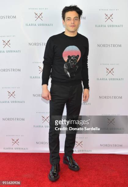 Rami Malek attends Strong Suit by Ilaria Urbinati Launch Party at Nordstrom Local in Los Angeles on April 26, 2018.