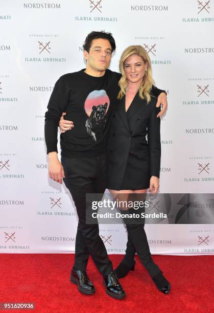 Rami Malek and Ilaria Urbinati attend Strong Suit by Ilaria Urbinati Launch Party at Nordstrom Local in Los Angeles on April 26, 2018.