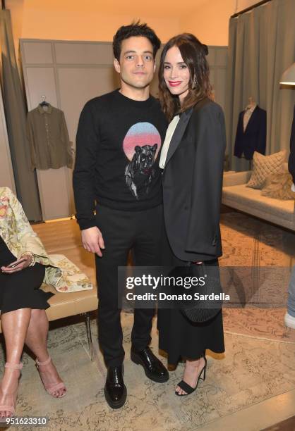 Rami Malek and Abigail Spencer attend Strong Suit by Ilaria Urbinati Launch Party at Nordstrom Local in Los Angeles on April 26, 2018.