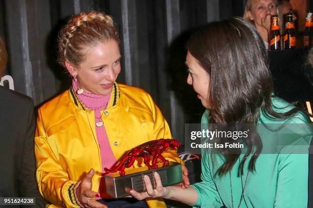 German actress Anna Lena Klenke attends the New Faces Award Film at Spindler & Klatt on April 26, 2018 in Berlin, Germany.