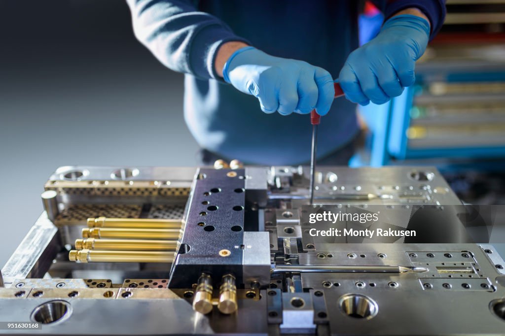 Plastic Injection Engineer Engineer Working On Plastic Injection Mould In Precision Engineering ...