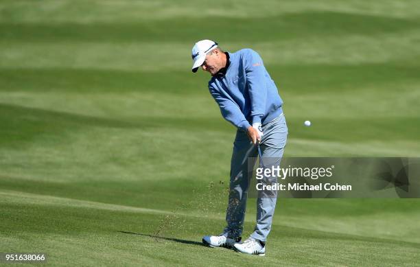 Scott Verplank hits a shot during the first round of the PGA TOUR Champions Bass Pro Shops Legends of Golf held at Buffalo Ridge Golf Club on April...