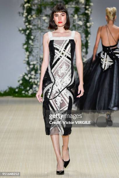 Model walks the runway at the Samuel Cirnansck Fall Winter 2018 fashion show during the SPFW N45 on April 23, 2018 in Sao Paulo, Brazil.