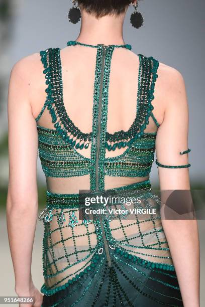 Model walks the runway at the Samuel Cirnansck Fall Winter 2018 fashion show during the SPFW N45 on April 23, 2018 in Sao Paulo, Brazil.