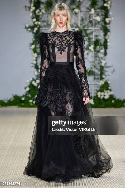 Model walks the runway at the Samuel Cirnansck Fall Winter 2018 fashion show during the SPFW N45 on April 23, 2018 in Sao Paulo, Brazil.