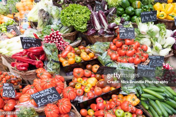 fresh produce - borough market london stock pictures, royalty-free photos & images