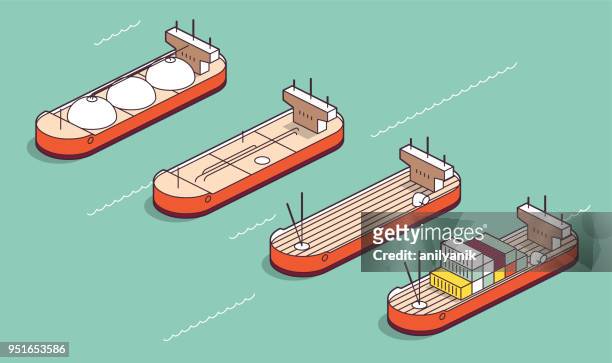 illustrazioni stock, clip art, cartoni animati e icone di tendenza di navi industriali - anilyanik