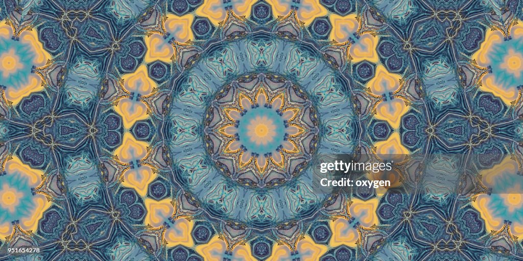 Seamless kaleidoscopic mosaic pattern background
