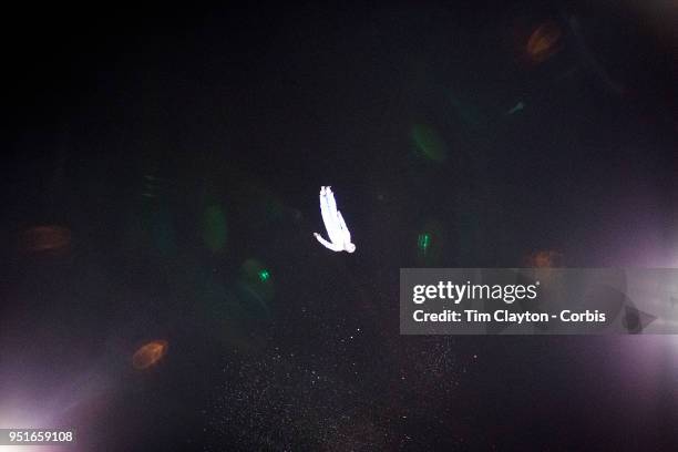 Jonathon Lillis of the United States in action during the Freestyle Skiing - Men's Aerials Qualification at Phoenix Snow Park on February17, 2018 in...