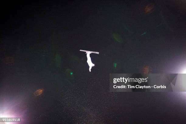 Jonathon Lillis of the United States in action during the Freestyle Skiing - Men's Aerials Qualification at Phoenix Snow Park on February17, 2018 in...