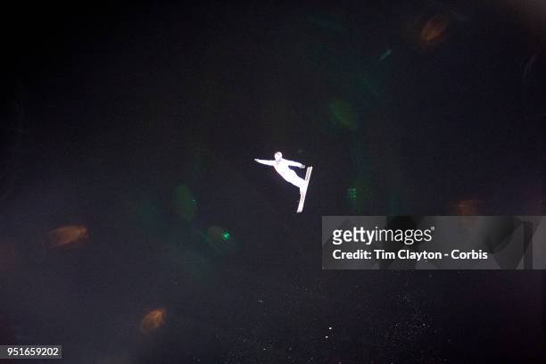 Jonathon Lillis of the United States in action during the Freestyle Skiing - Men's Aerials Qualification at Phoenix Snow Park on February17, 2018 in...