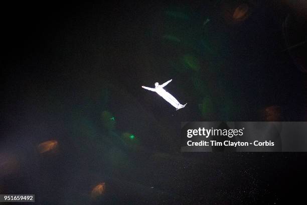 Jonathon Lillis of the United States in action during the Freestyle Skiing - Men's Aerials Qualification at Phoenix Snow Park on February17, 2018 in...