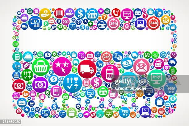 credit card shopping and e-commerce background pattern - e card stock illustrations