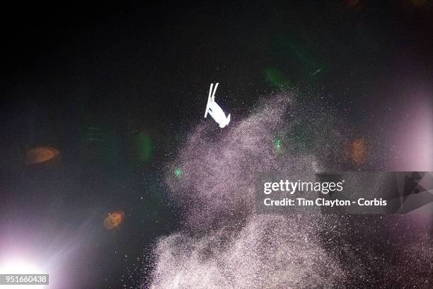 Eric Loughran of the United States in action during the Freestyle Skiing - Men's Aerials Qualification at Phoenix Snow Park on February17, 2018 in...