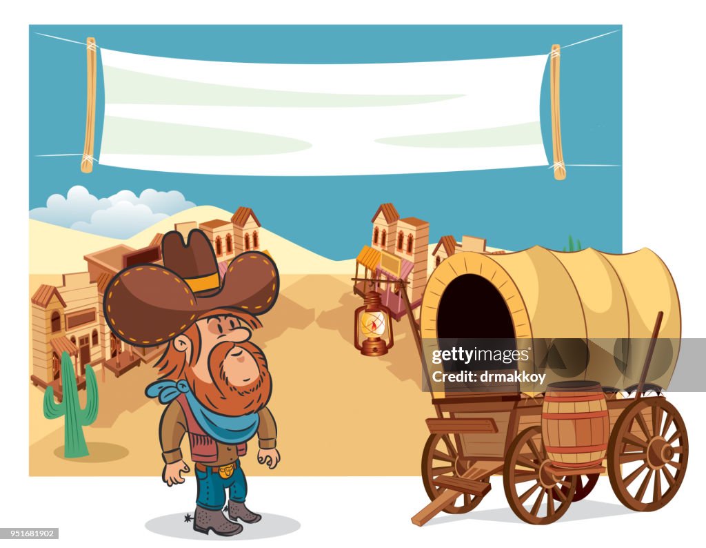 Cowboy and Town