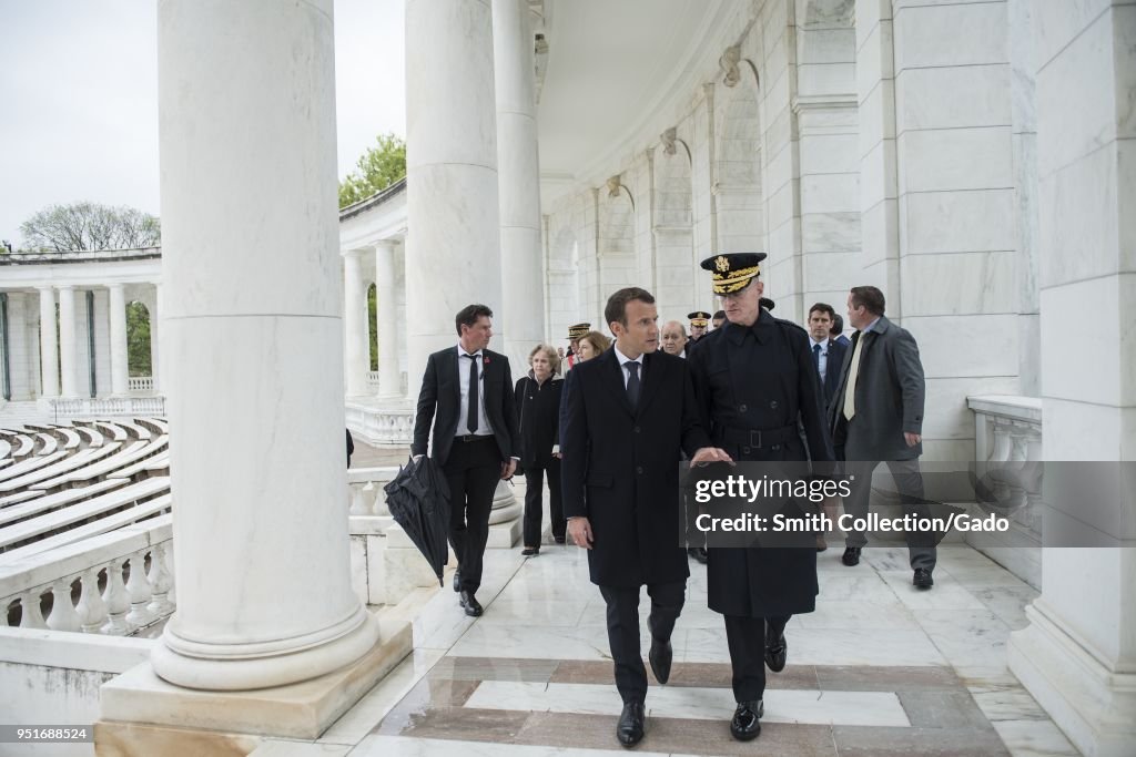 Macron Visits Arlington National Cemetery