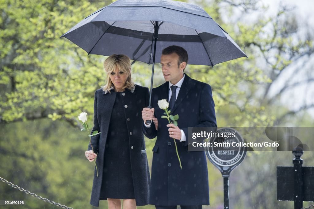 Macron Visits Arlington National Cemetery