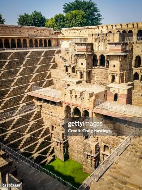 temple of many steps india - step well ストックフォトと画像