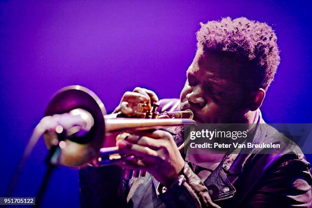 Utrecht, NETHERLANDS Keyon Harrold Performs at Transition Festival on April 14, 2018 in Utrecht, Netherlands. Photo by Peter Van Breukelen/Redferns)