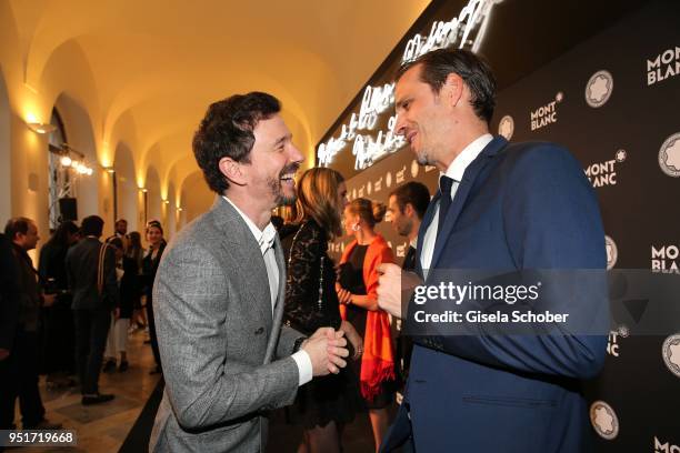 Oliver Berben and Max von Thun during the 27th Montblanc de la Culture Arts Patronage Award at Residenz on April 26, 2018 in Munich, Germany.