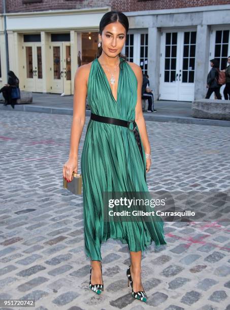 Actress/Stylist Nausheen Shah is seen arriving to the BVLGARI world premiere screening of 'The Conductor' and 'The Litas' during the 2018 Tribeca...